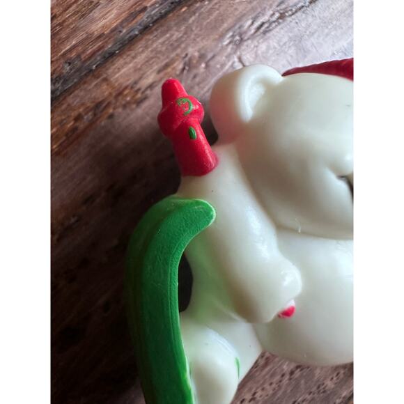 Vintage 80s Russ Polar Bear Pin - Skiing Holiday Winter Snow - Signed - Picture 5 of 10